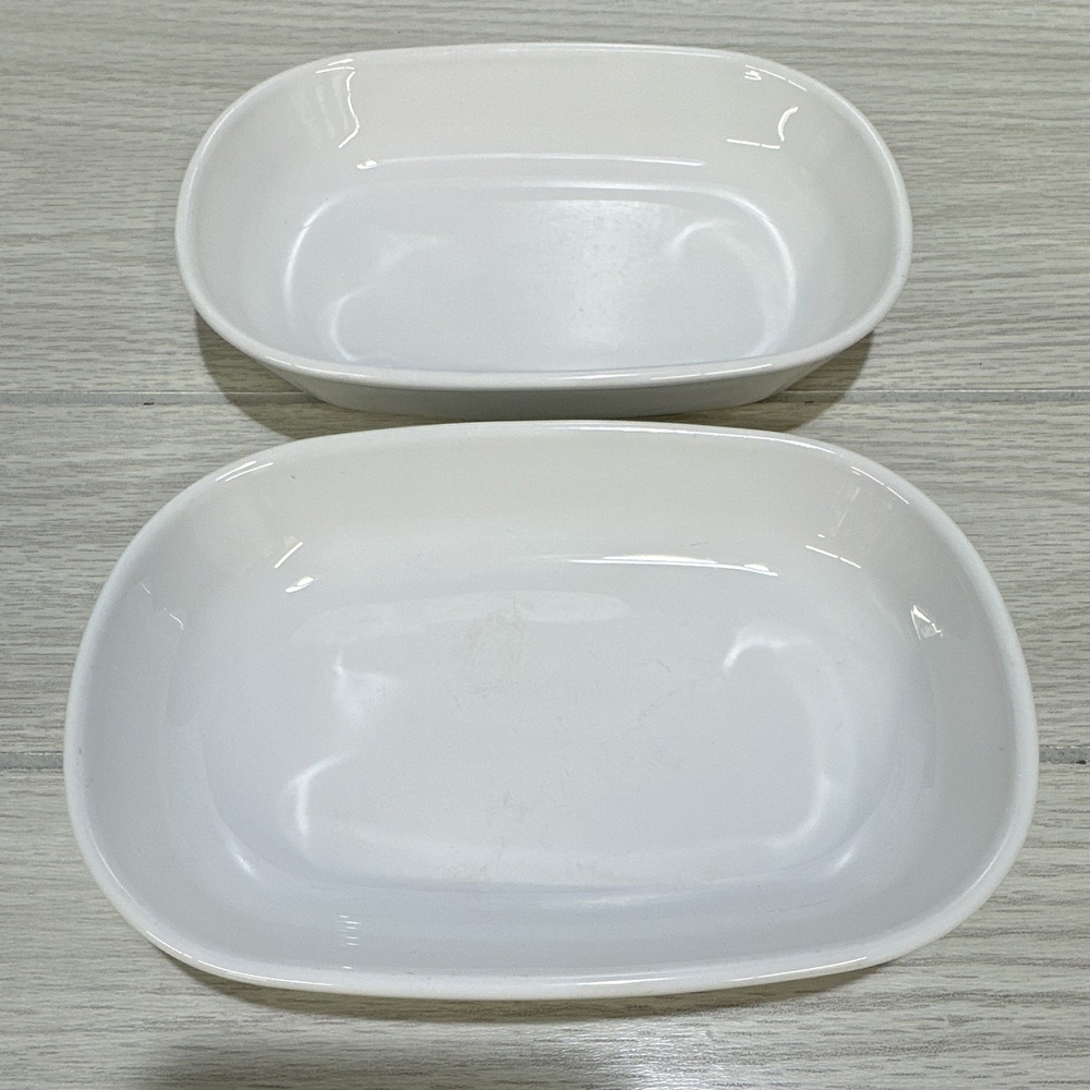 CorningWare Sidekick White Glass Dishes Oven/Microwave Set 2 P-140-B